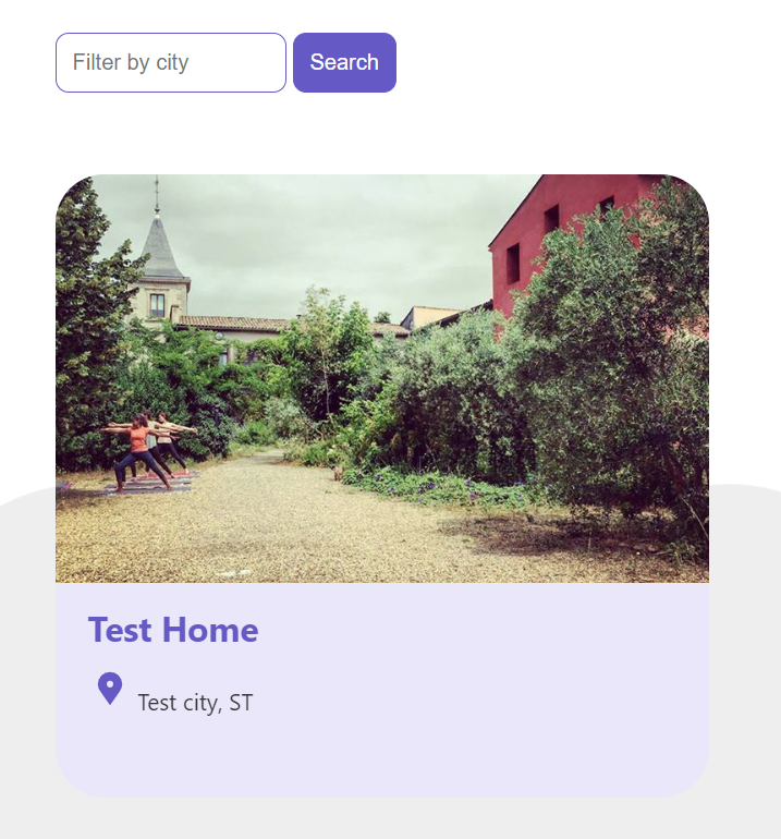 angular test Home