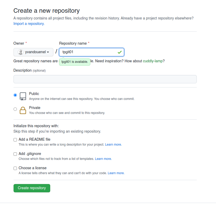 create repo